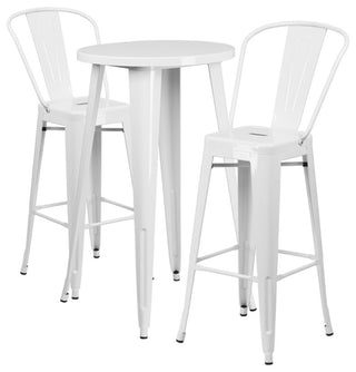 24RD White Metal Bar Set