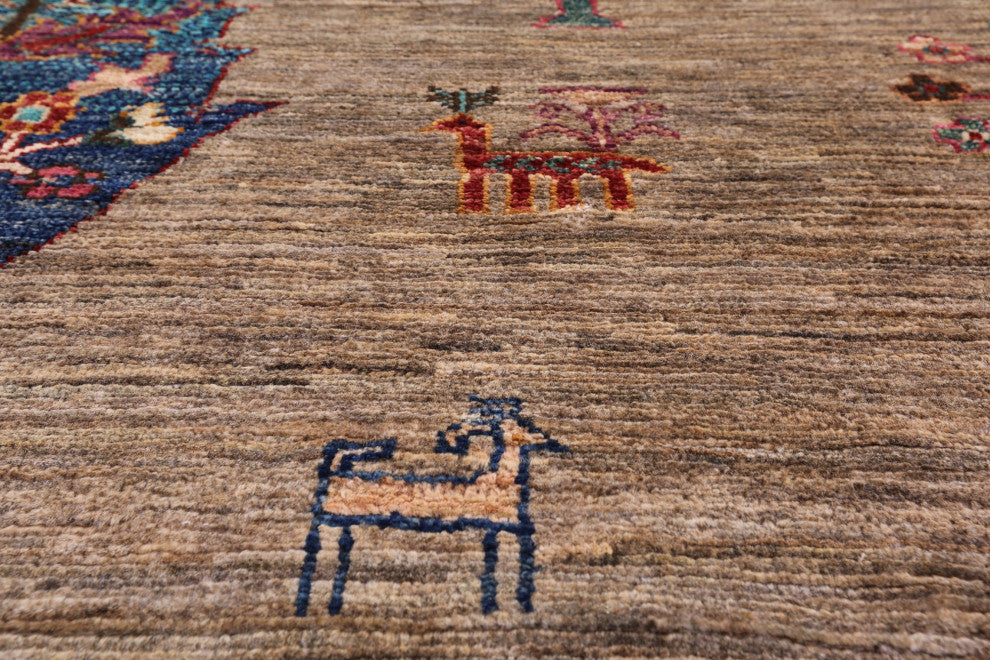 5' 8" X 7' 10" Handmade Tribal Persian Gabbeh Rug Q5287