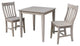 30X30 Dining Table With 2 Cafe Chairs