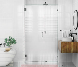 78"x45.75" Frameless Shower Door Wall Hinge, Oil Rubbed Bronze