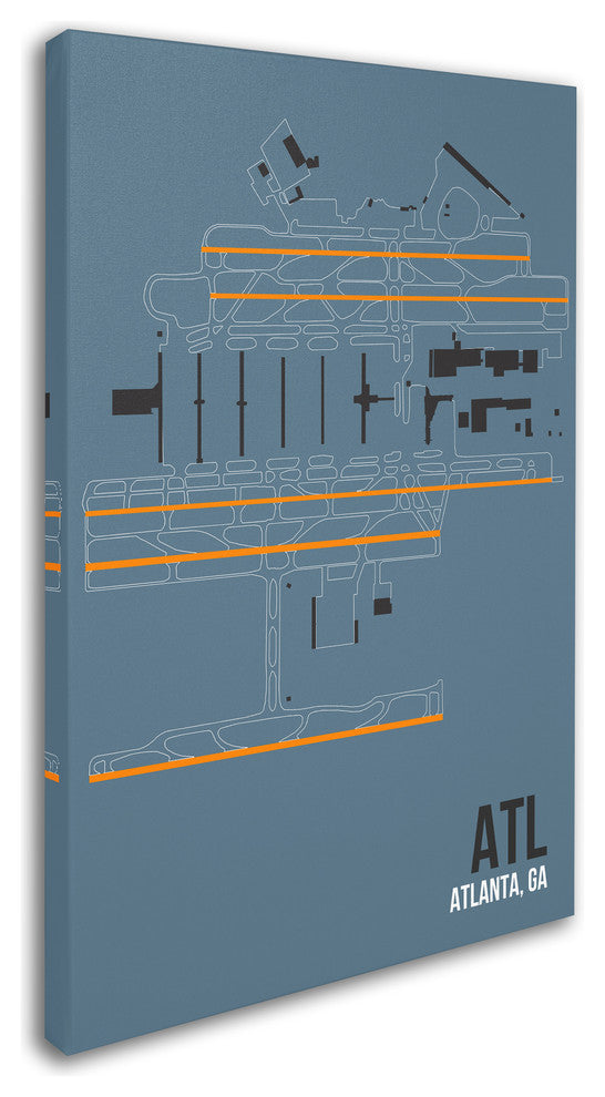 08 Left 'ATL Airport Layout' Canvas Art, 24 x 16