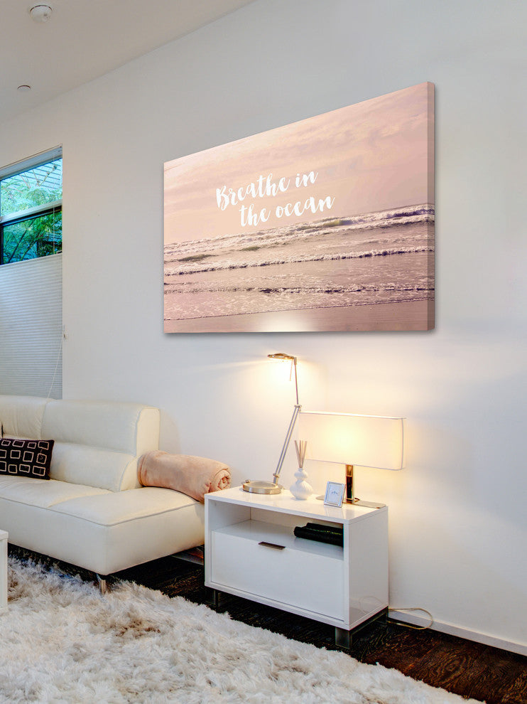 "Breathe in the Ocean" Print on Canvas by Sylvia Cook