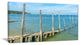 "Wooden Piers by Blue Sea" Canvas Print