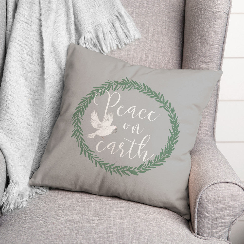Peace on Earth 18x18 Spun Poly Pillow