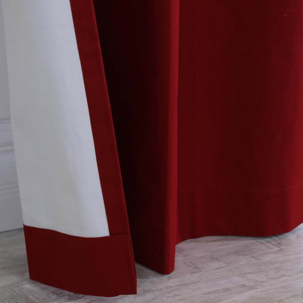 Weathermate Tab Top Panel Pair 40 x 84 in Burgundy