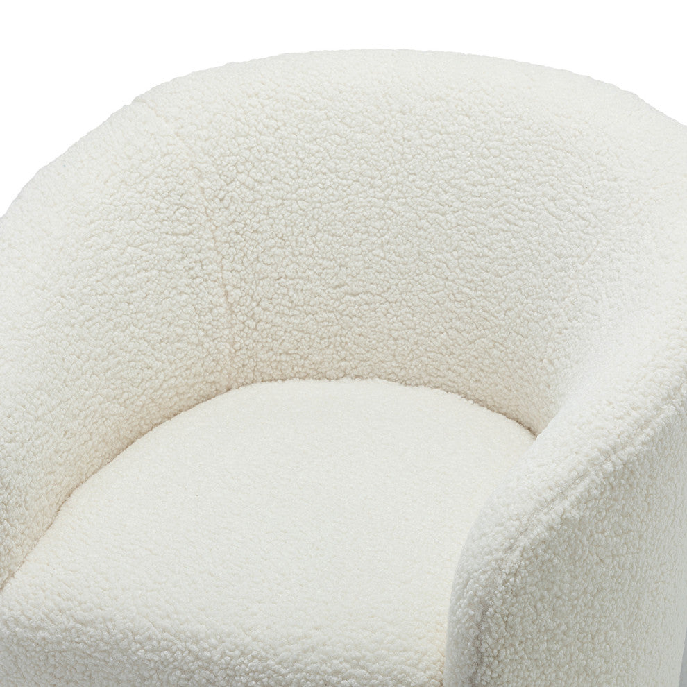 Swivel Barrel Chair, Set of 2, Ivory