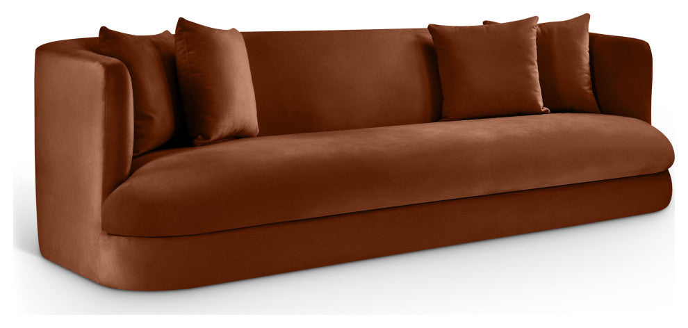 Alder Upholstered Chair, Cognac, Velvet, Sofa