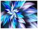 Dancing Light Blue Flower Petals, Floral Canvas Art Print, 40"x30"