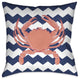 Laural Home Crab Chevron Outdoor Decorative Pillow, 18"x18"