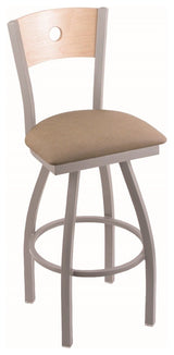 Holland Bar Stool, 830 Voltaire 36 Bar Stool, Anodized Nickel Finish