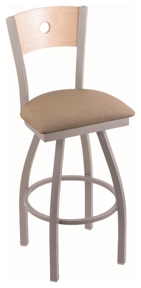 Holland Bar Stool, 830 Voltaire 36 Bar Stool, Anodized Nickel Finish