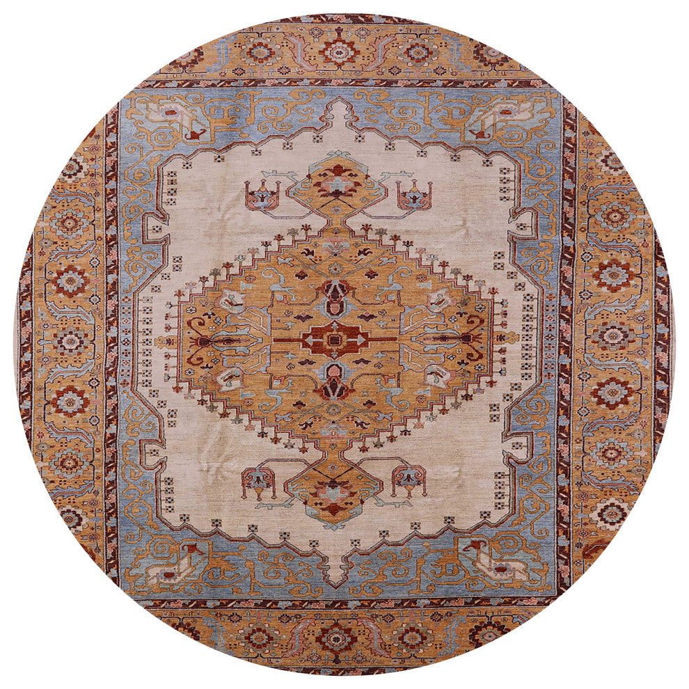 Ahgly Company Indoor Round Mid-Century Modern Area Rugs, 8' Round