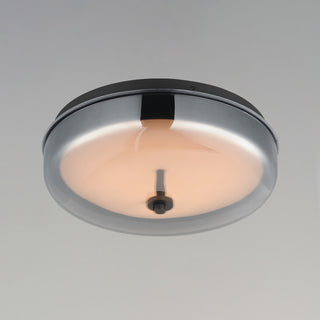 ET2 E24660-138 Voto 12"W Flush Mount Drum Ceiling Fixture - Gunmetal