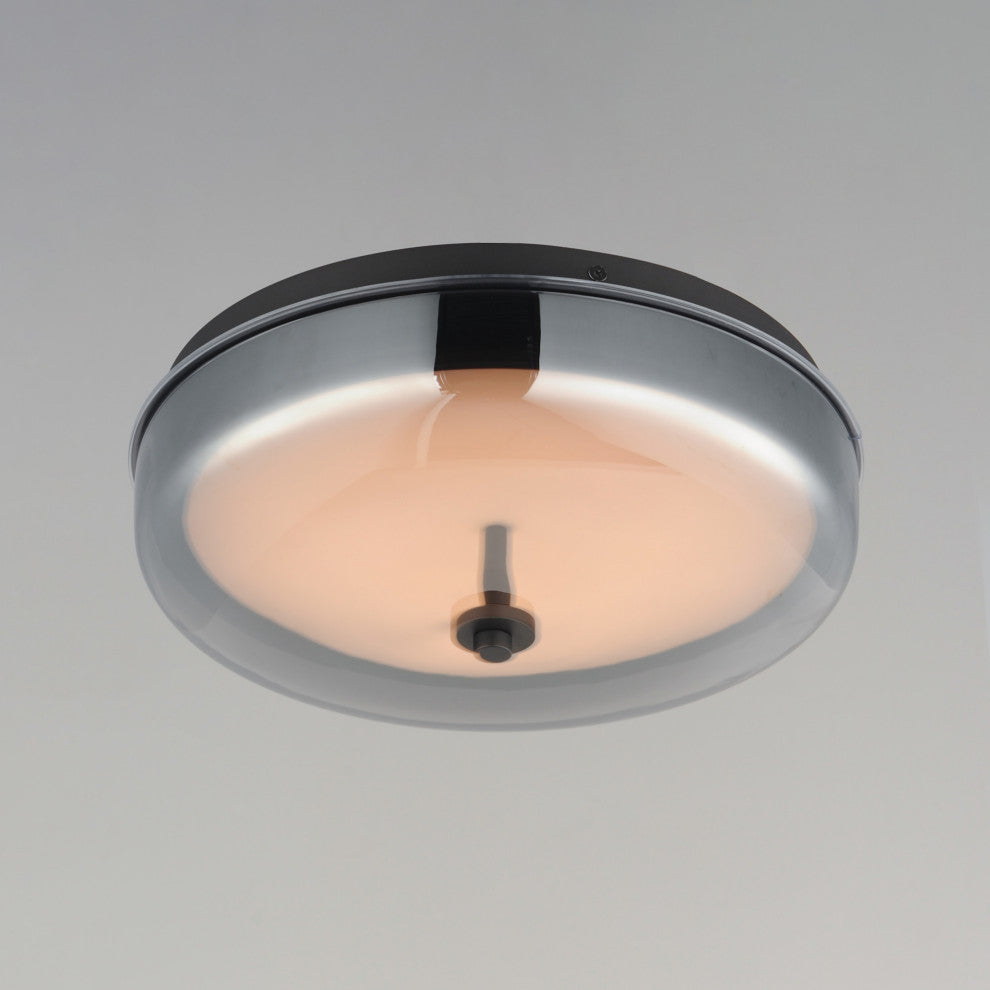 ET2 E24660-138 Voto 12"W Flush Mount Drum Ceiling Fixture - Gunmetal