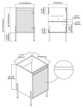 Flutie 18" Bathroom Vanity Set, White