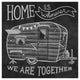 "Adventure Love Camper Chalk" Digital Paper Print by Mary Urban, 20"x20"