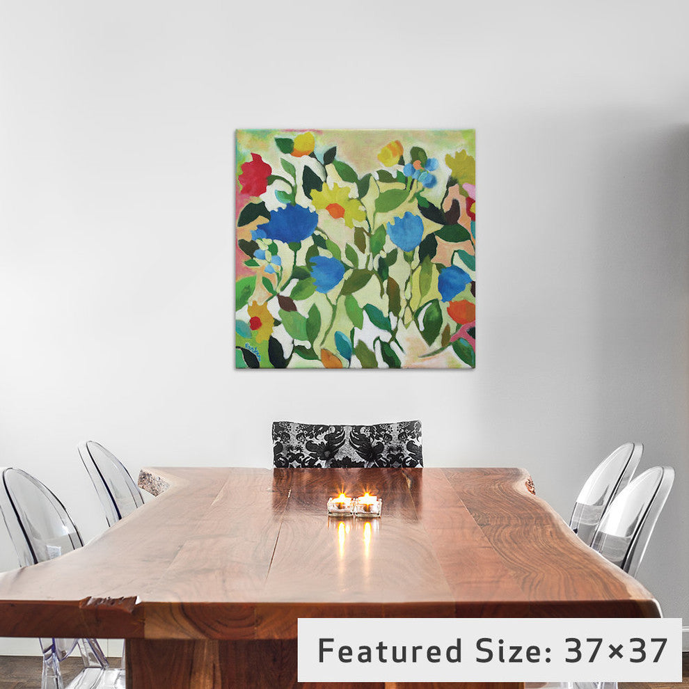"Blue Tulips" by Kim Parker, 18x18x1.5