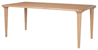 Suvan 84"L Light Brown Rectangular Oak Wood Dining Table