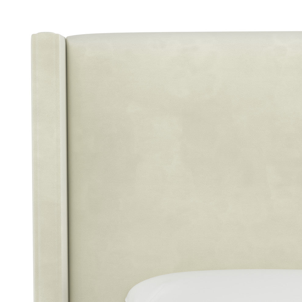 Remington California King Wingback Bed, Regal Antique White
