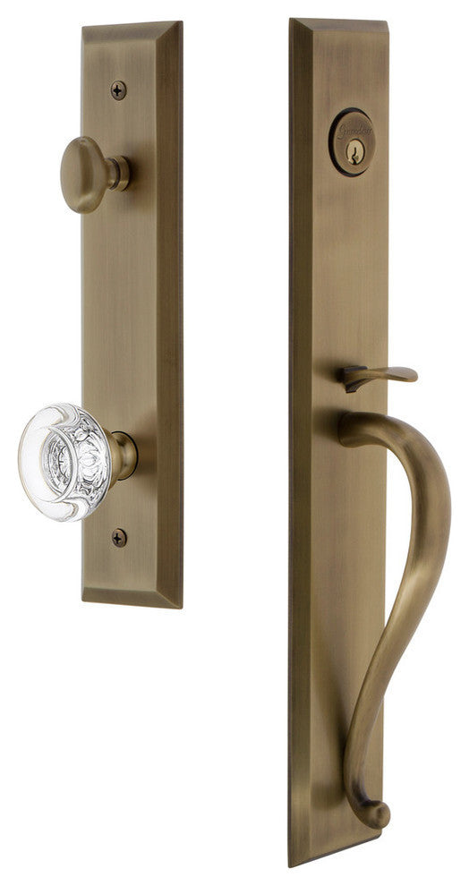 Fifth Avenue 1-Piece Dummy Handleset, S Grip and Bordeaux Knob, 849338
