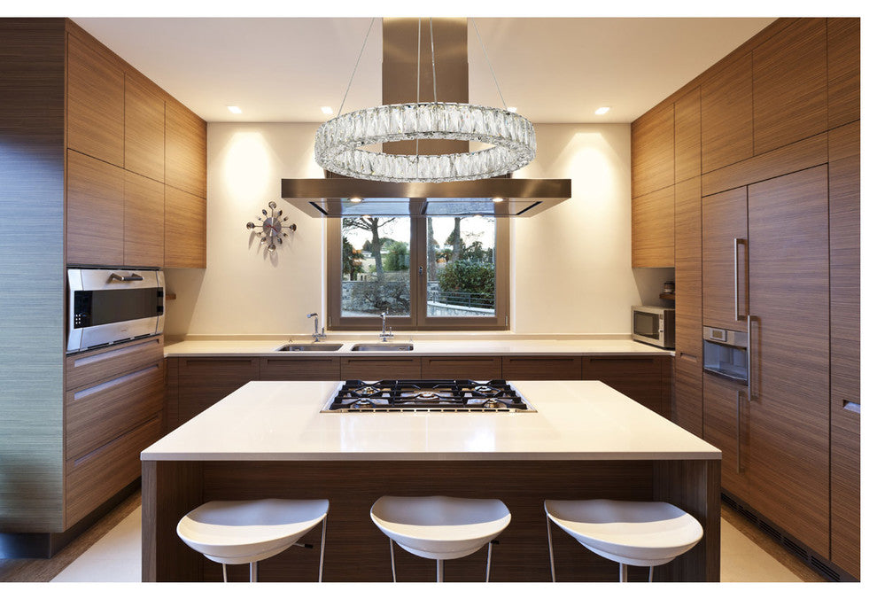 Monroe Integrated LED Chip Light Chrome Chandelier