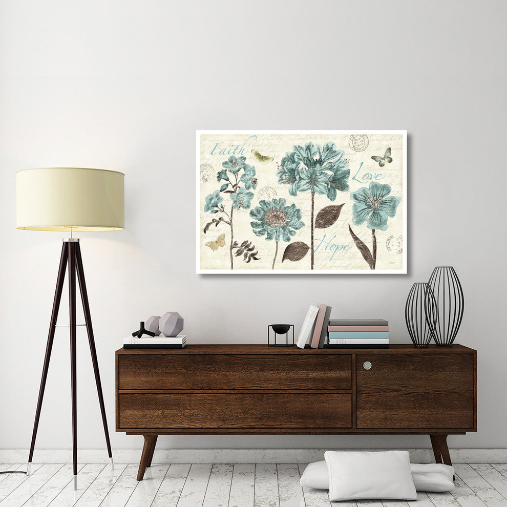 "Slated Blue V" Digital Paper Print by Katie Pertiet, 50"x34"