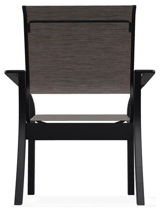 Leeward Sling Stackable Outdoor Dining Chair, James/Black