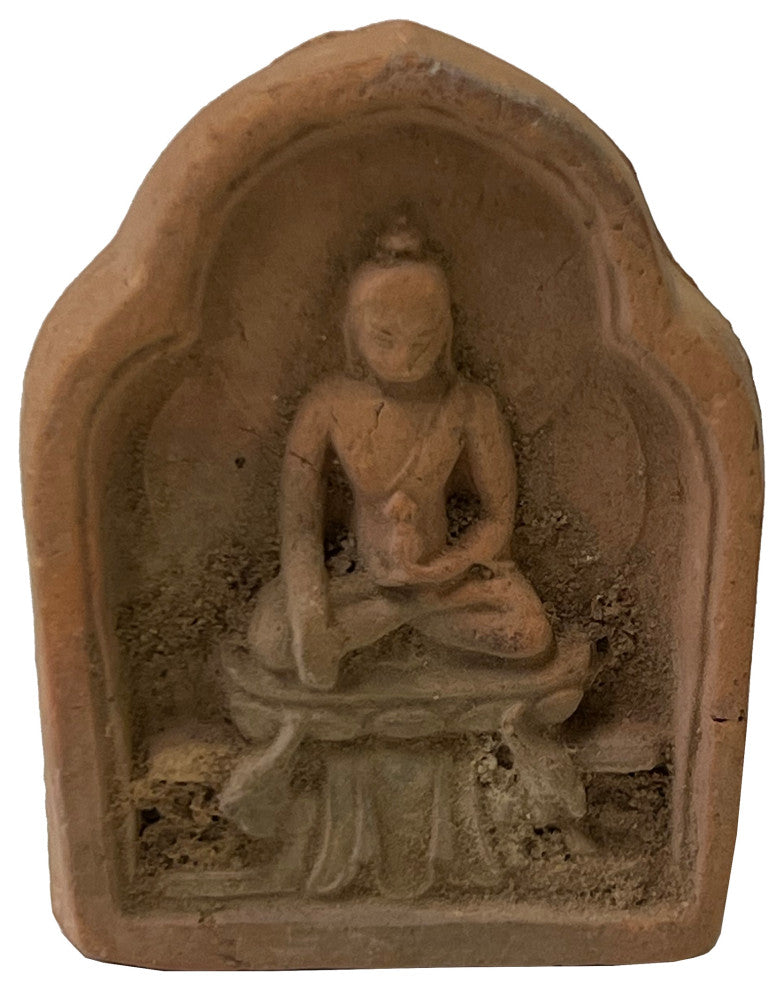 Set of 3, Small Chinese Oriental Clay Buddhas Theme Plaque Display Hws2404