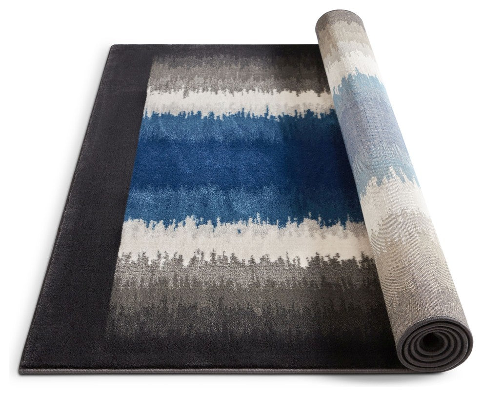 Well Woven Hughes Cali Modern Blue Area Rug, 7'10"x10'6"