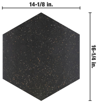 Palazzo Hex Nero Porcelain Floor and Wall Tile