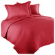 Lotus Home Diamondesque Water and Stain Resistant Quilt, Red, Twin