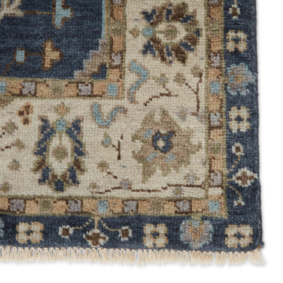 Jaipur Living Princeton Knotted Floral Dark Blue/Beige Area Rug, 5'x8'