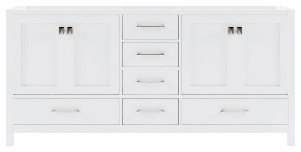 Caroline Avenue Vanity, White, 72"x22"x34", Double Vanity