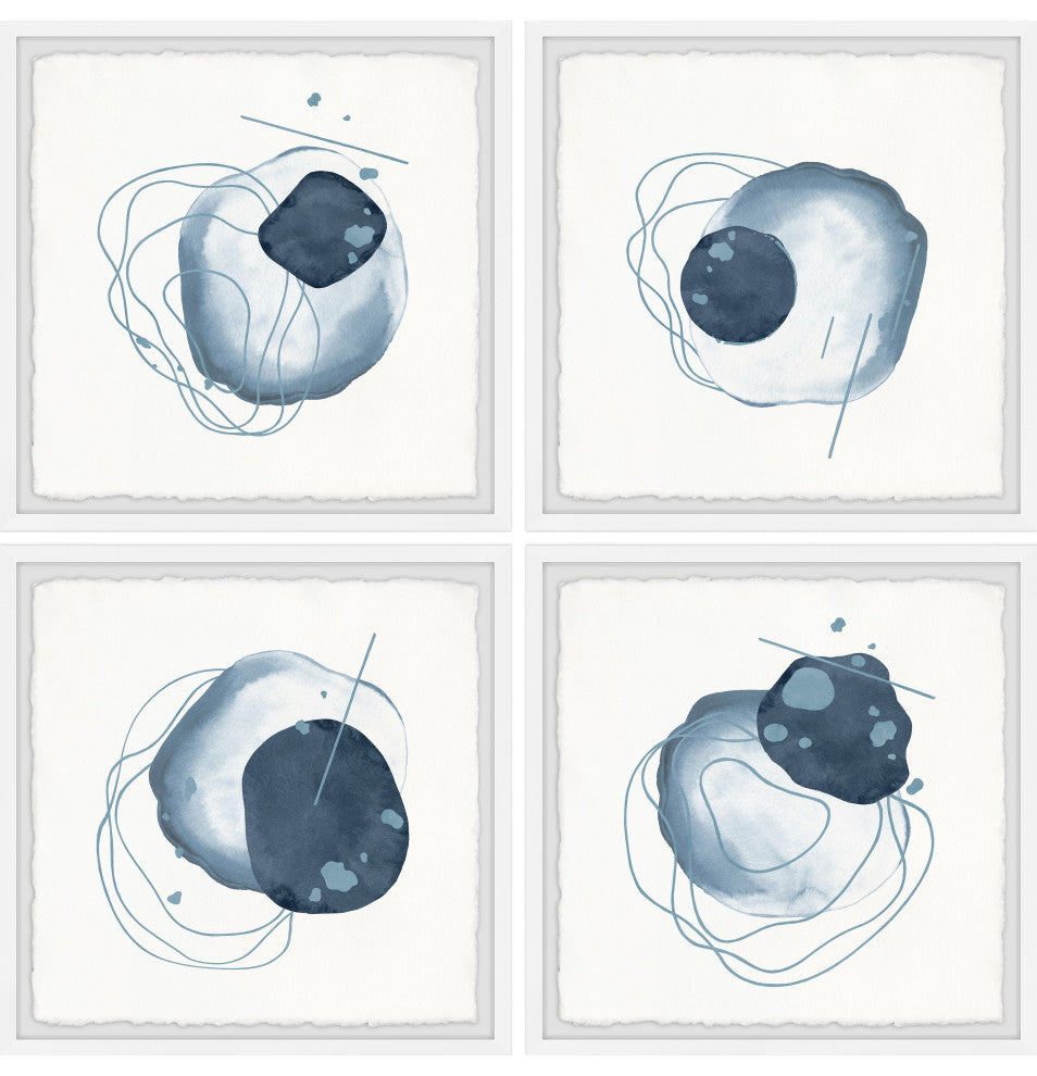 Bottom Border Quadriptych, Set of 4, 24x24 Panels