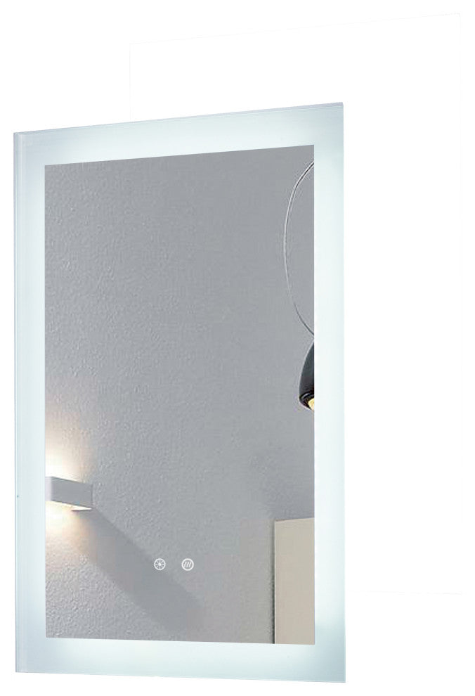 Luminous Dimmable LED Mirror with Defogger, 20"x30"x1.75"