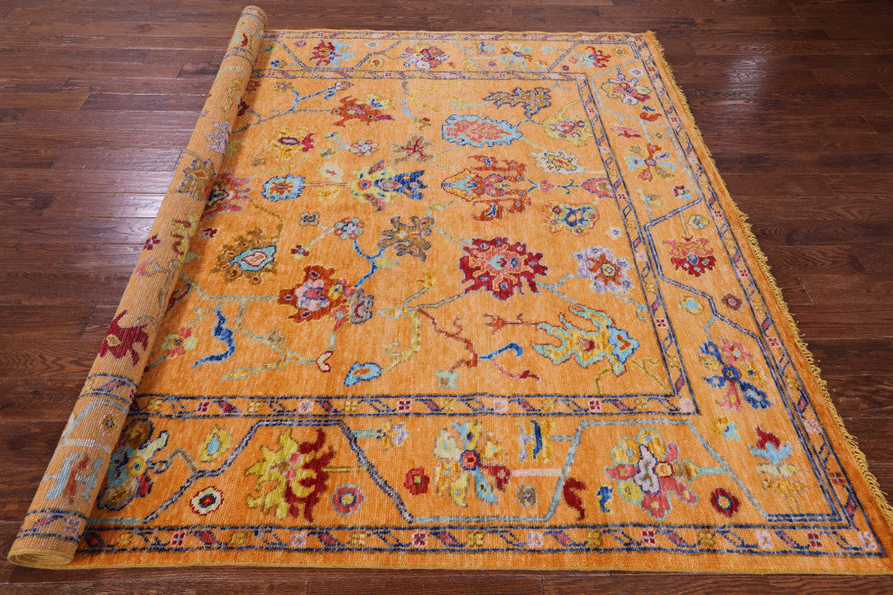 8' 1" X 9' 7" Handmade Turkish Oushak Rug - Q16066
