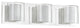 3 Light Vanity, Polished Chrome, Clear / Frosted White Glass