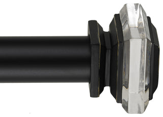 Lalique Non-Telescoping Curtain Rod, Distressed Wood, 48''