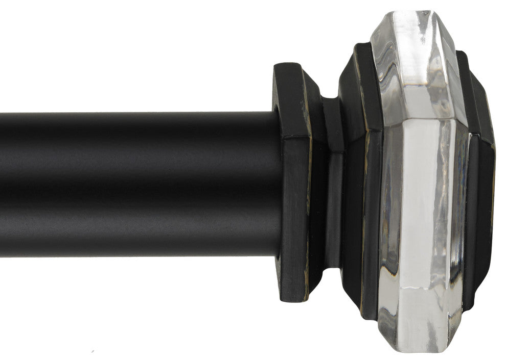 Lalique Non-Telescoping Curtain Rod, Distressed Wood, 48''