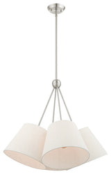 Livex Lighting Prato 4 Light Brushed Nickel Chandelier