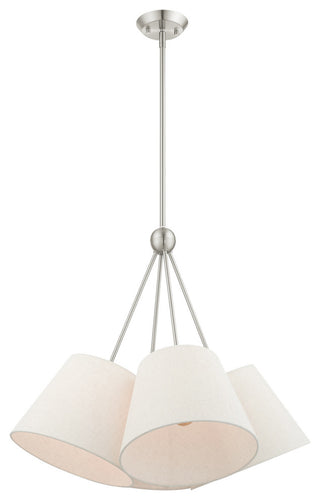 Livex Lighting Prato 4 Light Brushed Nickel Chandelier