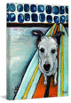 "Dog on Surfboard" Painting Print on Canvas by Tori Campisi