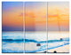 "Orange Sunset Panorama" Photo Metal Wall Art, 3 Panels, 36"x28"