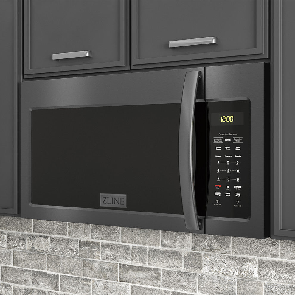ZLINE Over the Range Convection Microwave Oven in Black Stainless Steel