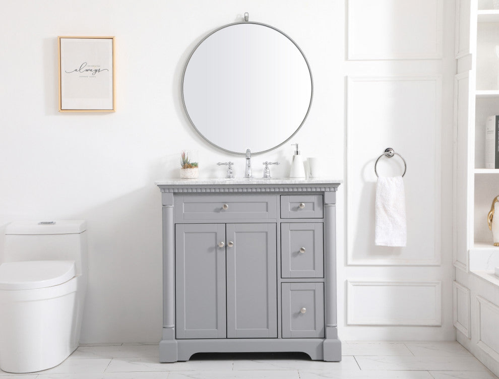 Home Living 36" Single Bathroom Vanity, Gray
