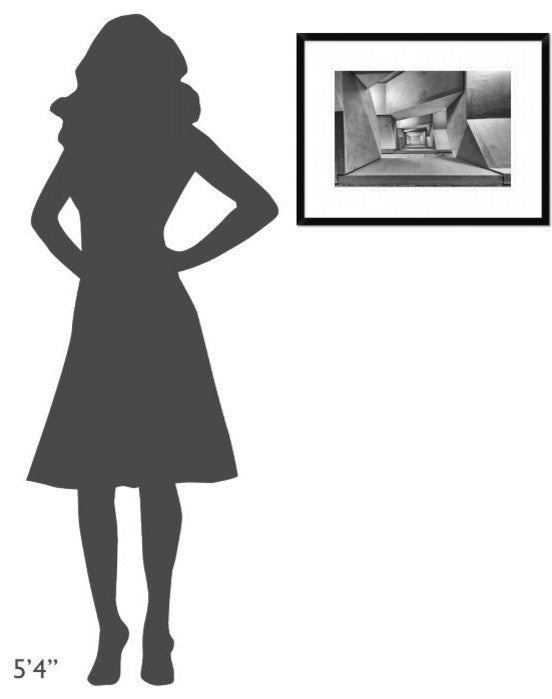 "Downstairs" Framed Digital Print by Guy Goetzinger, 26"x20"