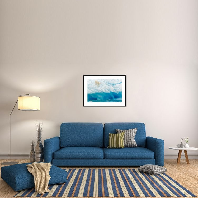 "Polar Bear" Framed Digital Print by Joan Gil Raga, 38"x28"