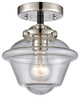 Small Oxford 1-Light Semi-Flush Mount, Black Polished Nickel, Seedy