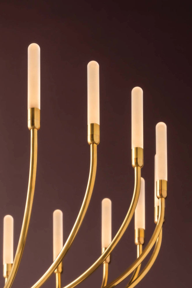 Corbett Lighting 481-28 Amalthea 28"W Candle Style Chandelier - Vintage Brass