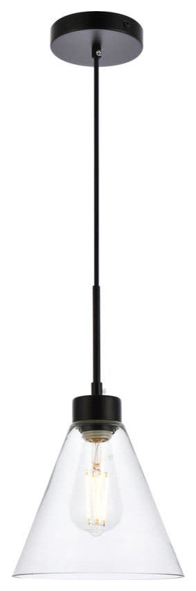 Elegant Lighting LD2501 Mera 8"W Mini Pendant - Brass